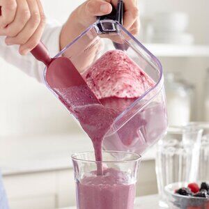 GreenLife Easy Reach Silicone Spatula Steel Core Red for Blenders NEW Tool